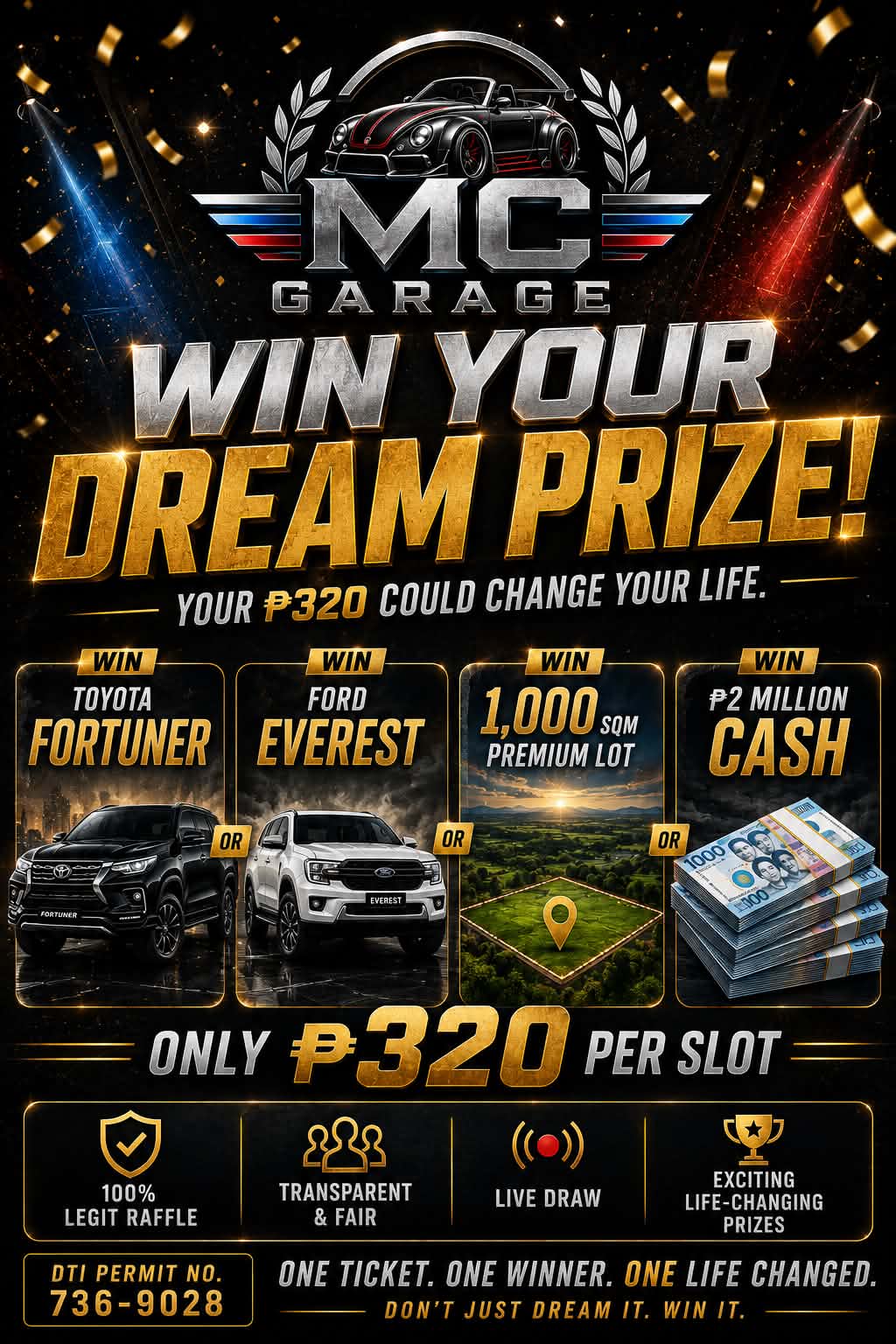 MC Garage Grand Raffle poster
